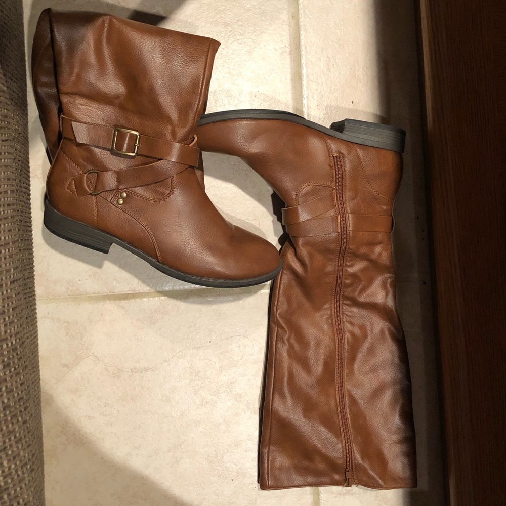 Brown tall boots
